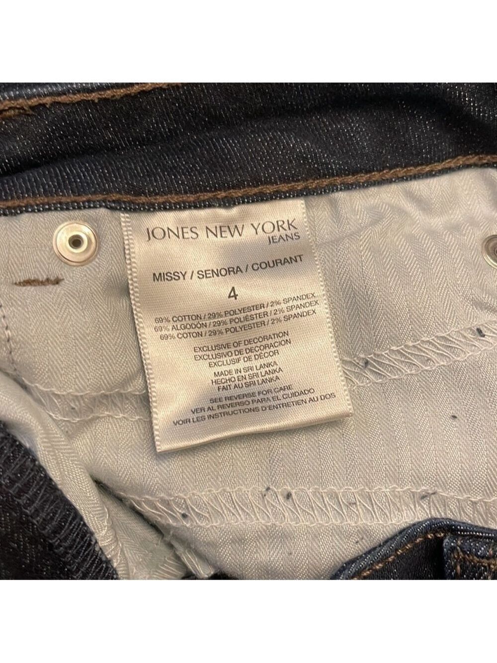 Jones New York Rivington Slim Jeans Size 4 - Picture 3 of 5